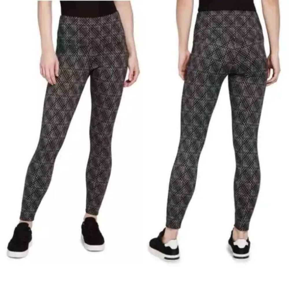 NWT Lyssé Women's Size XL Signature Lattice Plaid Leggings Smoothing Waistband